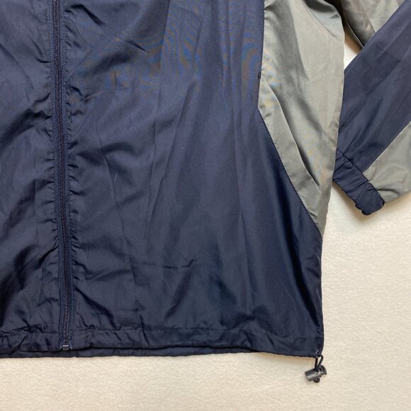 Reebok Air Force Windbreaker Jacket Men's L Navy Colorblock Full Zip - Picture 4 of 13